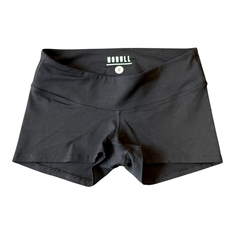 NOBULL Athletic Training Shorts Womens S Black Low Rise Athletic Stretch Workout